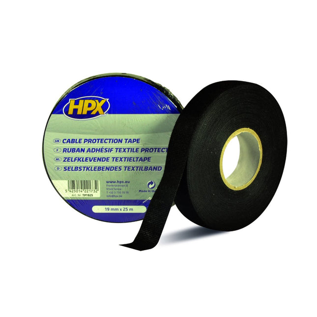 5 x Black 19mm x 25m HPX Wire Insulating Tape