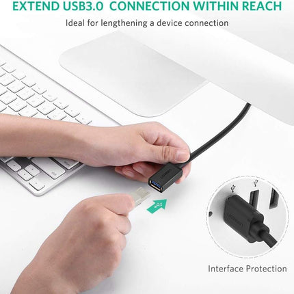 كابل تمديد محول USB-A (ذكر) - USB-A (أنثى) من Ugreen USB 3.0 5Gb/s / US129