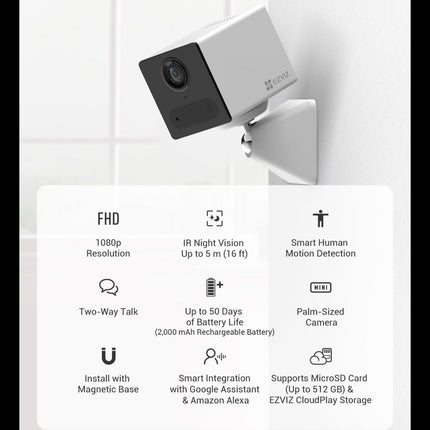 2MP Wireless Smart Home Battery Camera | Ezviz | CB2