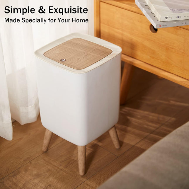 سلة نفايات مربع بأقدام عالية  10 لتر