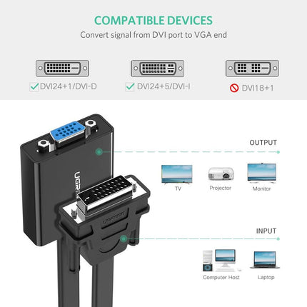 UGREEN DVI-D (24+1) Male to VGA Female Converter | 40259