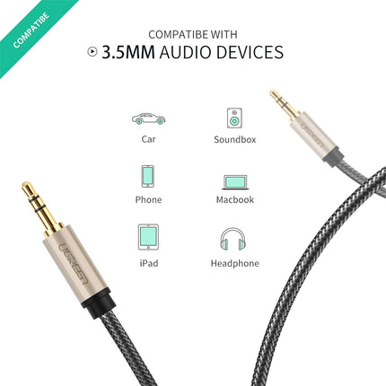 كابل صوت AUX من يوجرين مقاس 3.5 مم من ذكر إلى ذكر / AV125