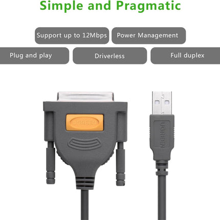 UGREEN USB to DB25 Parallel Printer Cable 2m | 20224