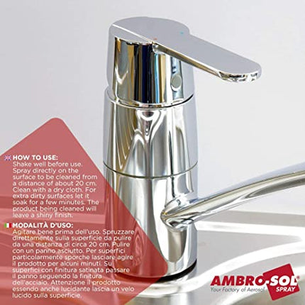 منظف وملمع الفولاذ الذي لا يصدأ 400 مل ماركة Ambro-Sol