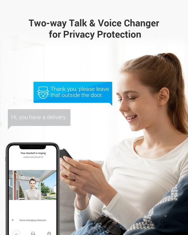 جرس باب فيديو EZVIZ 2K مزود بكاميرا / HP7