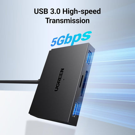 قارئ بطاقات UGREEN 4 في 1 بسرعة 5 جيجابت في الثانية من النوع C + USB / 45167