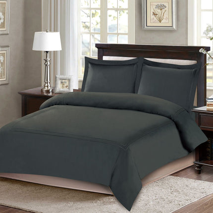 طقم بيت لحاف بدون حشوة مجوز كبير 4 قطع من ARMN Naturesoft - رمادي