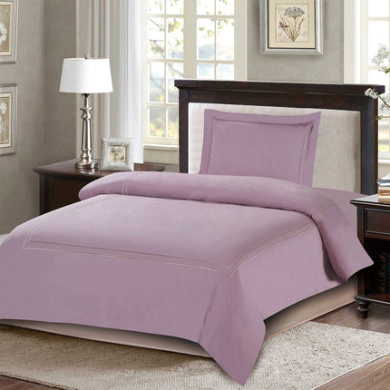 طقم بيت لحاف بدون حشوة مفرد 3 قطع من ARMN Naturesoft - ليلكي فاتح