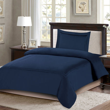 طقم بيت لحاف بدون حشوة مفرد 3 قطع من ARMN Naturesoft - كحلي