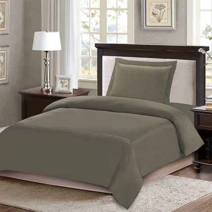 طقم بيت لحاف بدون حشوة مفرد 3 قطع من ARMN Naturesoft - بني