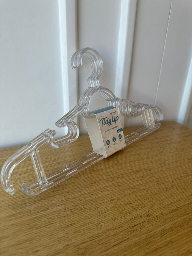 طقم 4 علاقات بلاستيك من ARMN Tidyup - شفاف