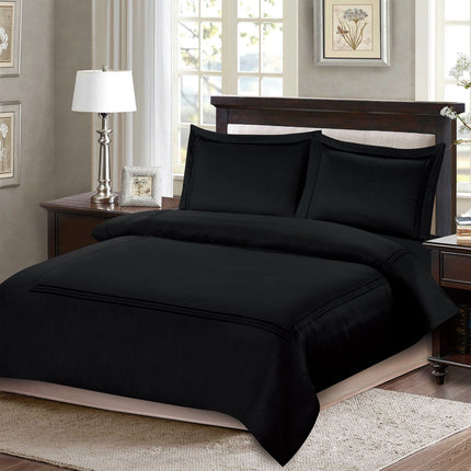 طقم بيت لحاف بدون حشوة كوين 4 قطع من ARMN Naturesoft - أسود
