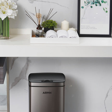سلة قمامة بحساس سعة 15 لتر من ARMN Tramontina - أسود