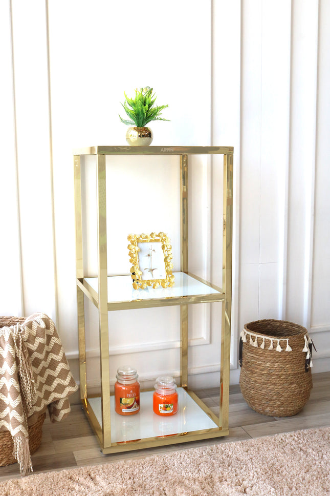 ستاند بـ3 رفوف 45*45 سم من ARMN Milton - ذهبي