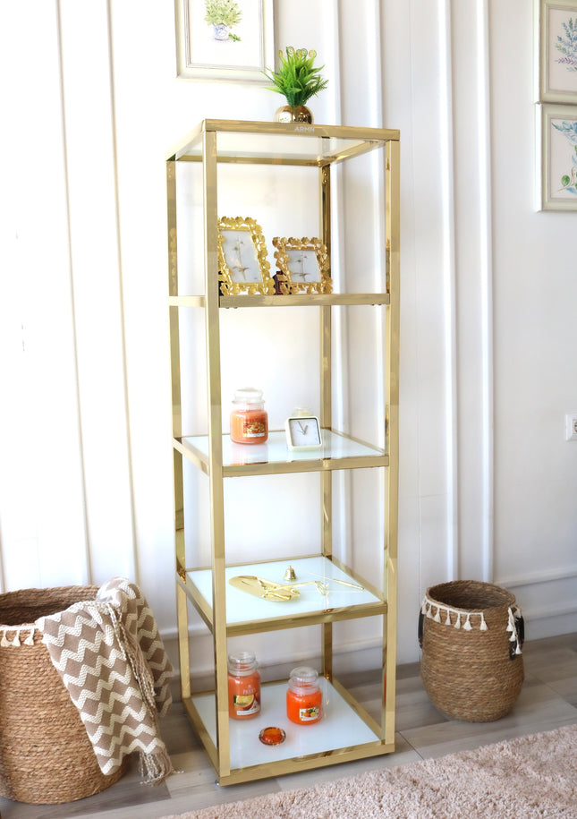 ستاند بـ5 رفوف 45*45 سم من ARMN Milton - ذهبي