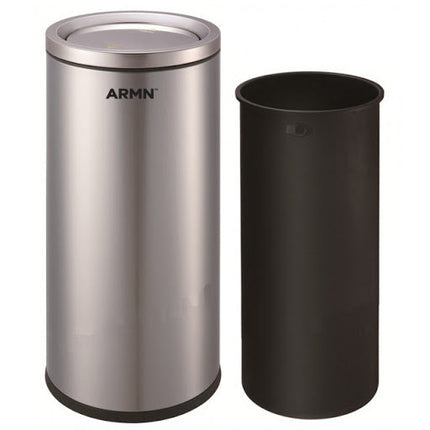سلة قمامة 50 لتر بغطاء علوي متأرجح من ARMN Tramontina - فضي
