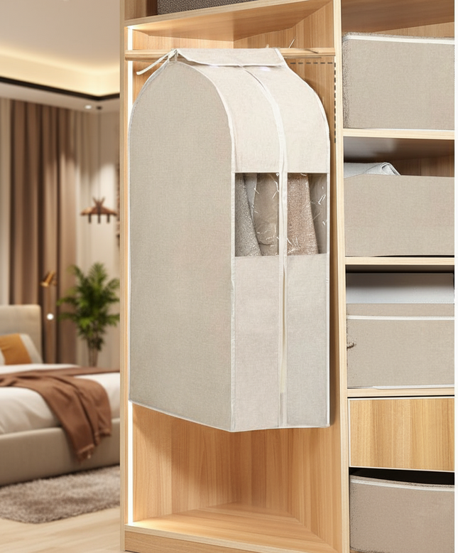 حقيبة تخزين ملابس TidyFold من ARMN - بيج (قابلة للغسيل، حماية )