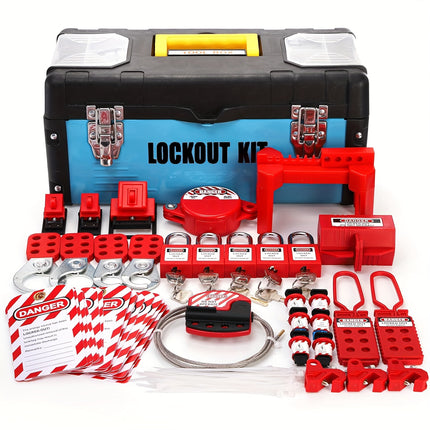 صندوق كامل لاقفال اللوتو لصيانة المصانع كما في الصورة تماما