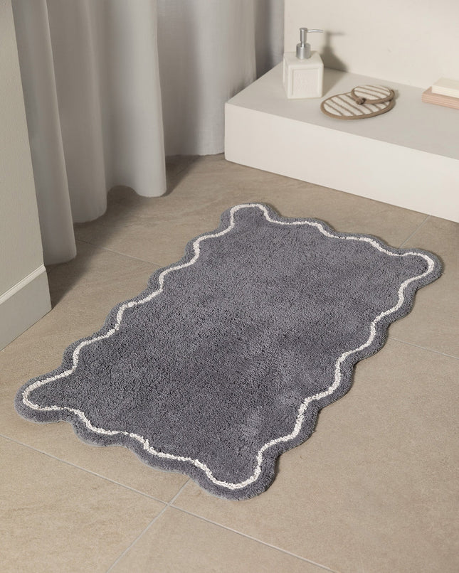 Ivory grey bath mat - luxurious comfort and elegance