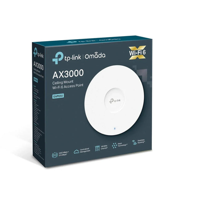 نقطة وصول WiFi 6 مثبتة في السقف AX3000 /EAP650