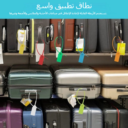 أختام أمان بلاستيكية مضادة للعبث – 50قطعة (250 مم)