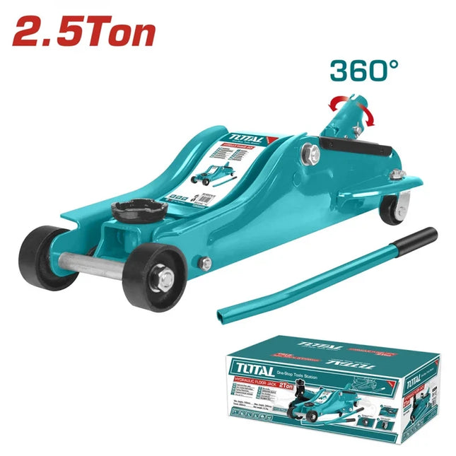 Car jack with 2.5 ton capacity, 9 cm height, and 14.2 kg weight Total THT108256