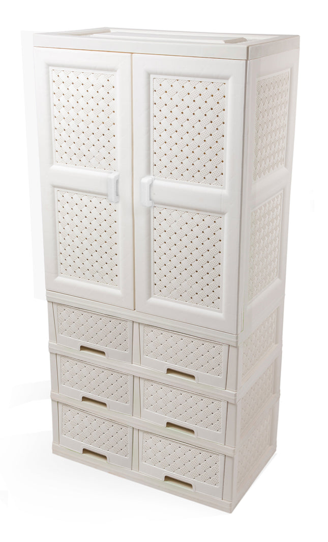 خزانة بلاستيك كلاسيكية بـ 6 أدراج لتنظيم سهل وأنيق للمنزل من سامبا