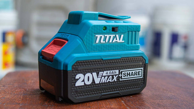 من توتال USB شاحن بطارية 20 فولت يعمل على مخرج