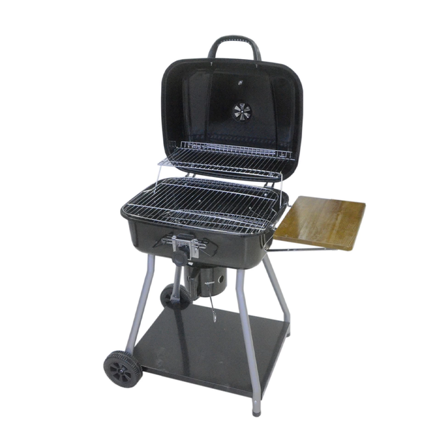 منقل شوي باربكيو على الفحم مع غطاء للرحلات والحدائق
