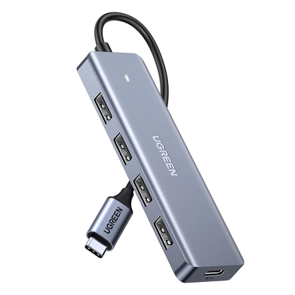 موزع يوجرين تايب سي إلى 4 منافذ USB 3.0 بسرعة تصل إلى 5 جيجابت في الثانية مع مصدر طاقة |70336