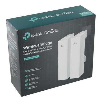 طقم جسر لاسلكي خارجي من نوع TP-Link Omada EAP215 من نقطة إلى نقطة