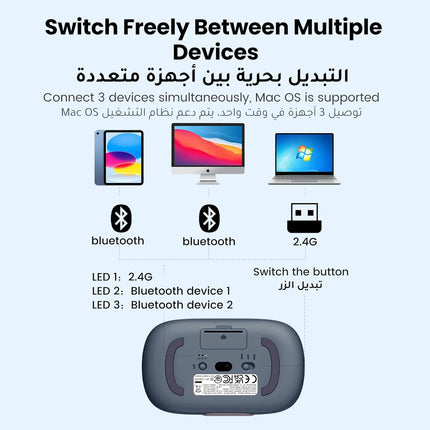 ماوس لاسلكي صامت من UGREEN - متعدد الألوان / MU102