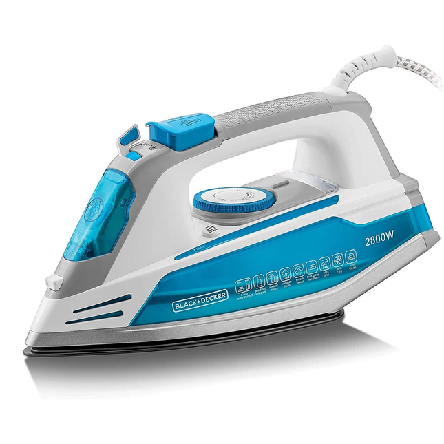 مكوى/مكواة بخار بـ قوة2800 واط مع خاصية الإغلاق التلقائي و مانع التنقيط ماركة Black & Decker