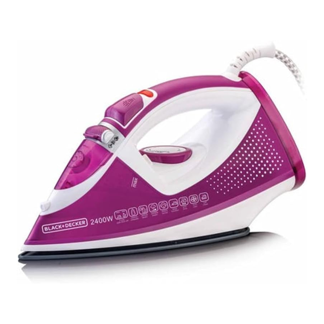 مكوى بخار بقاعدة سيراميك مع خاصية الإغلاق التلقائي قوة 2400 واط من Black & Decker