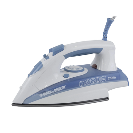 مكواة/مكوى بخار كهربائي بقوة 1750 واط يستخدم لكي جميع انواع القماش ماركة Black & Decker