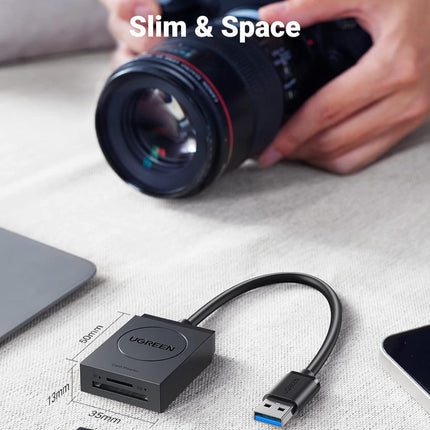 قارئ بطاقات UGREEN 2 في 1 USB 3.0 SD/TF /20250