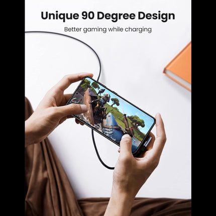 كابل شحن سريع من نوع USB-C إلى USB-C بزاوية قائمة من UGREEN بقوة 100 واط / US334