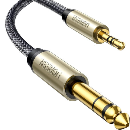 كابل صوت UGREEN TRS Mini Jack 3.5 مم / Jack 6.35 مم - رمادي / AV127