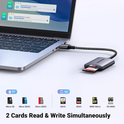 قارئ بطاقات USB SD 2 في 1 من UGREEN /80887