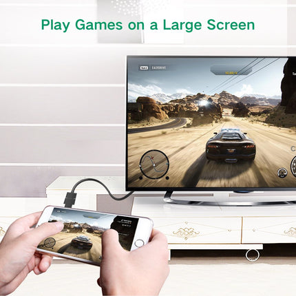 محول UGREEN Micro HDMI ذكر إلى HDMI أنثى (أسود) / 20106