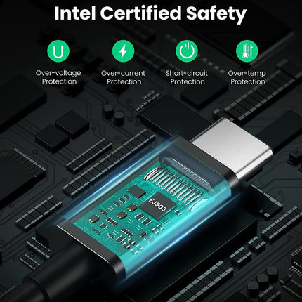 كابل Thunderbolt 4 من UGREEN [معتمد من Intel]، كابل شاحن USB C إلى USB C بقوة 100 وات مع شحن سريع / 30389