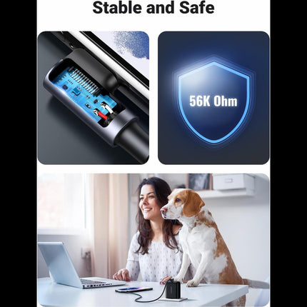 كابل بيانات UGREEN بزاوية من USB-C ذكر إلى USB 2.0 A ذكر بزاوية 3 أمبير (زاوية 90 درجة) / US176