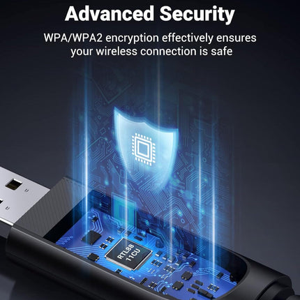 محول واي فاي USB AC650 من يوجرين لأجهزة الكمبيوتر المكتبية بهوائي 6 ديسيبل / 90339