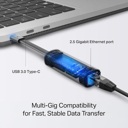 TP-Link UE302C | USB Type-C to 2.5 Gigabit Ethernet Adapter - Space Grey