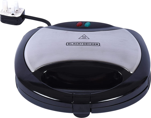 صانع الساندويتشات بلاك أند ديكر  بشريحتين 750 وط ، أسود