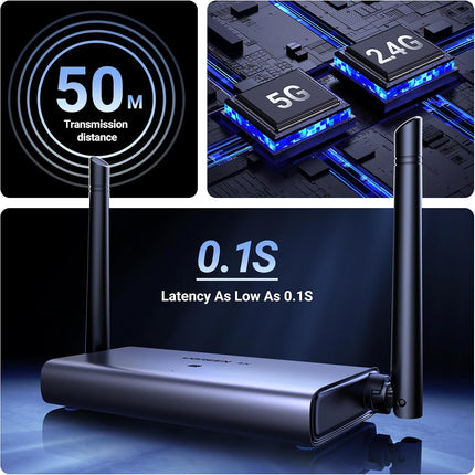 موسع HDMI لاسلكي 4K@30Hz من UGREEN TX و RX بمدى 50 مترًا / 90909A