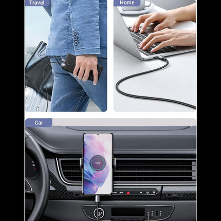 كابل شحن سريع يوغرين USB-A إلى USB-C (أسود) | US288