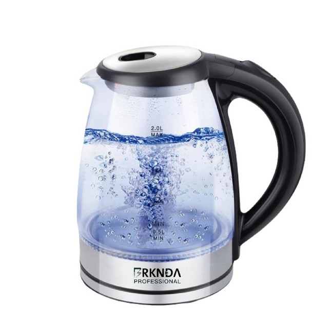 سخان ماء كهربائي سعة 2 لتر من الزجاج بقاعدة دوران 360° ماركة B National