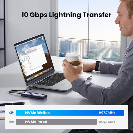 علبة محرك الأقراص الصلبة UGREEN M.2NVME (10 جيجابت في الثانية) مع كابل C إلى C وC إلى A / 15511