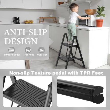 سلم درجة عريضة 2 درجة بلاستيك من مزايا